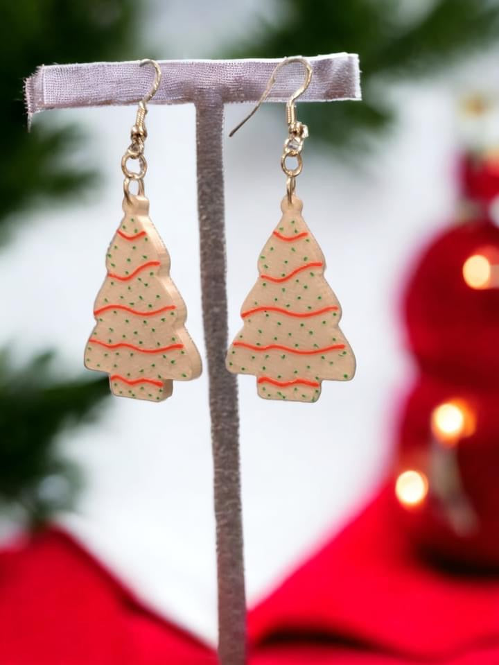 Christmas Cake Earrings