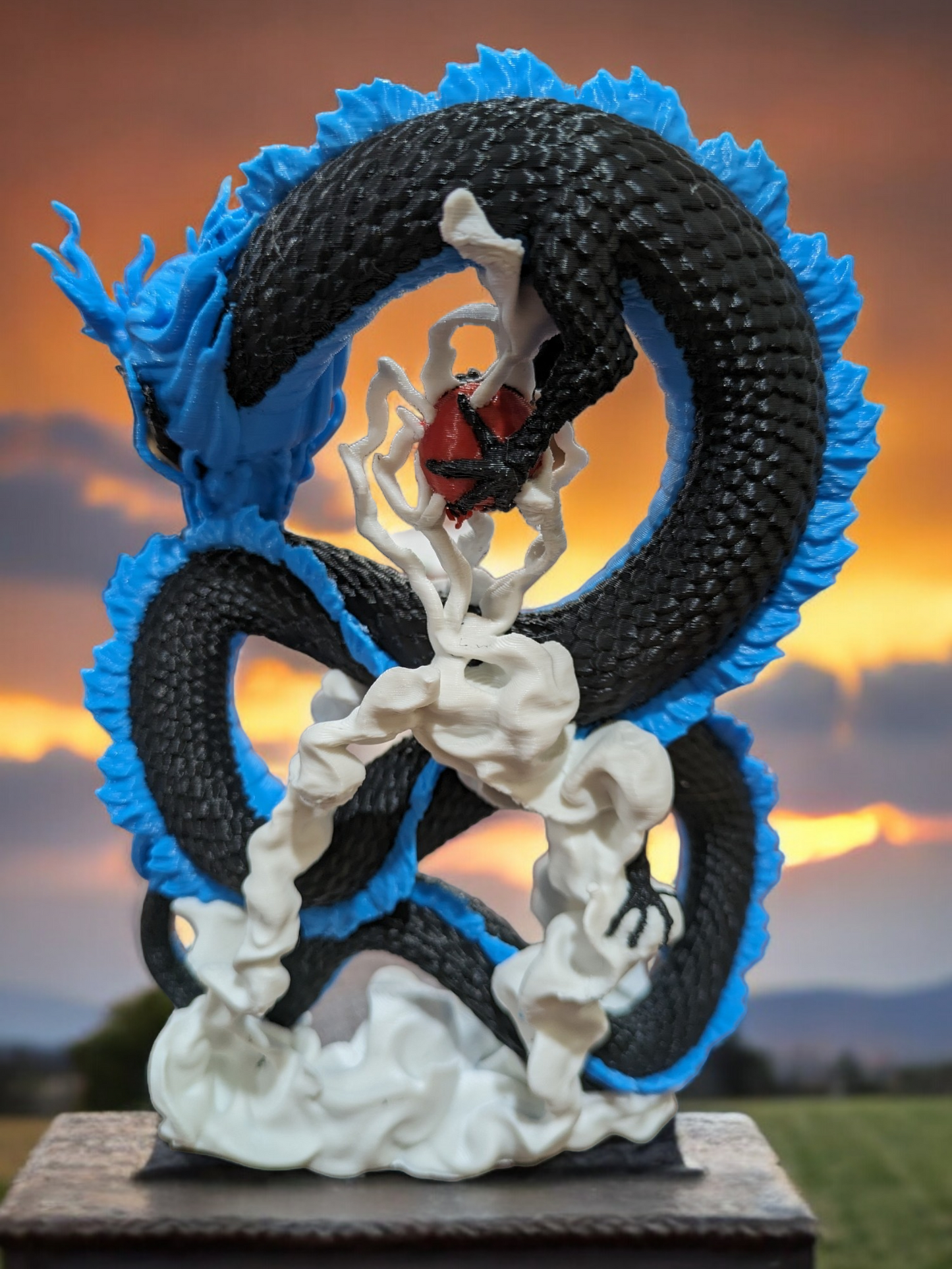 Dragon Statue - Azure Cloud Wyrm