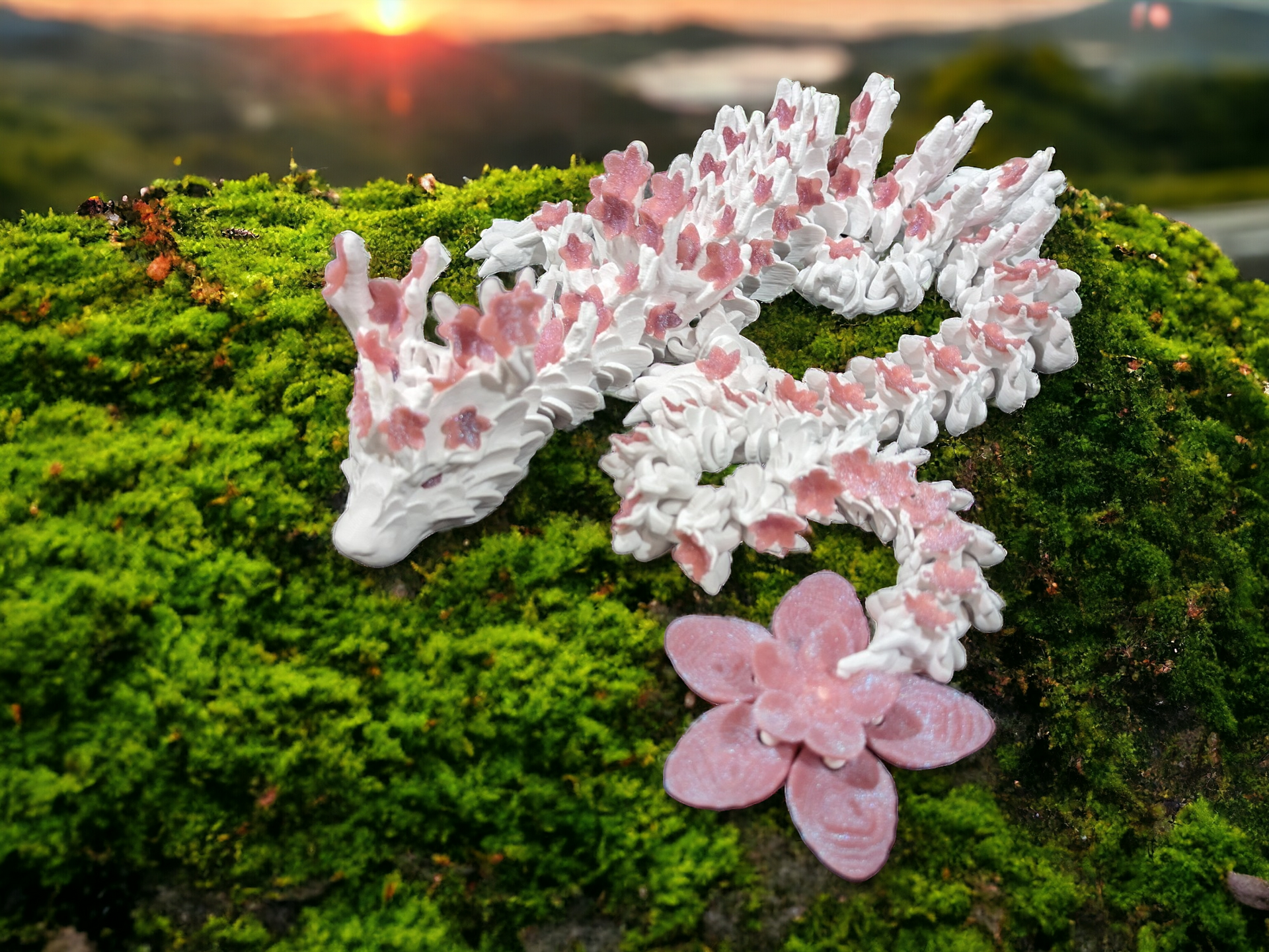 Sakura Blossom 3D Printed Dragon – Carey Harwoods LLC